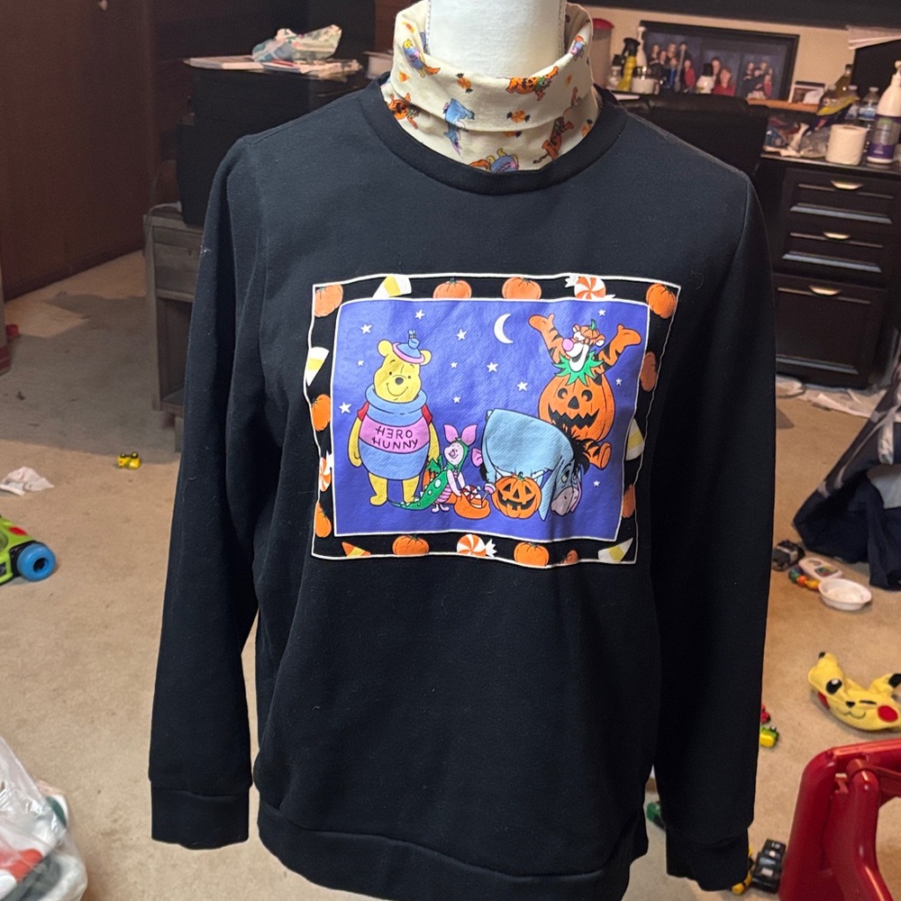 Black Winnie the Pooh Halloween Sweatshirt